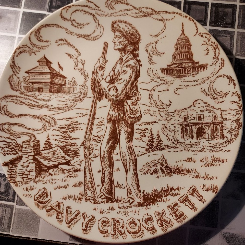 Davy Crockett Collectible China Plate